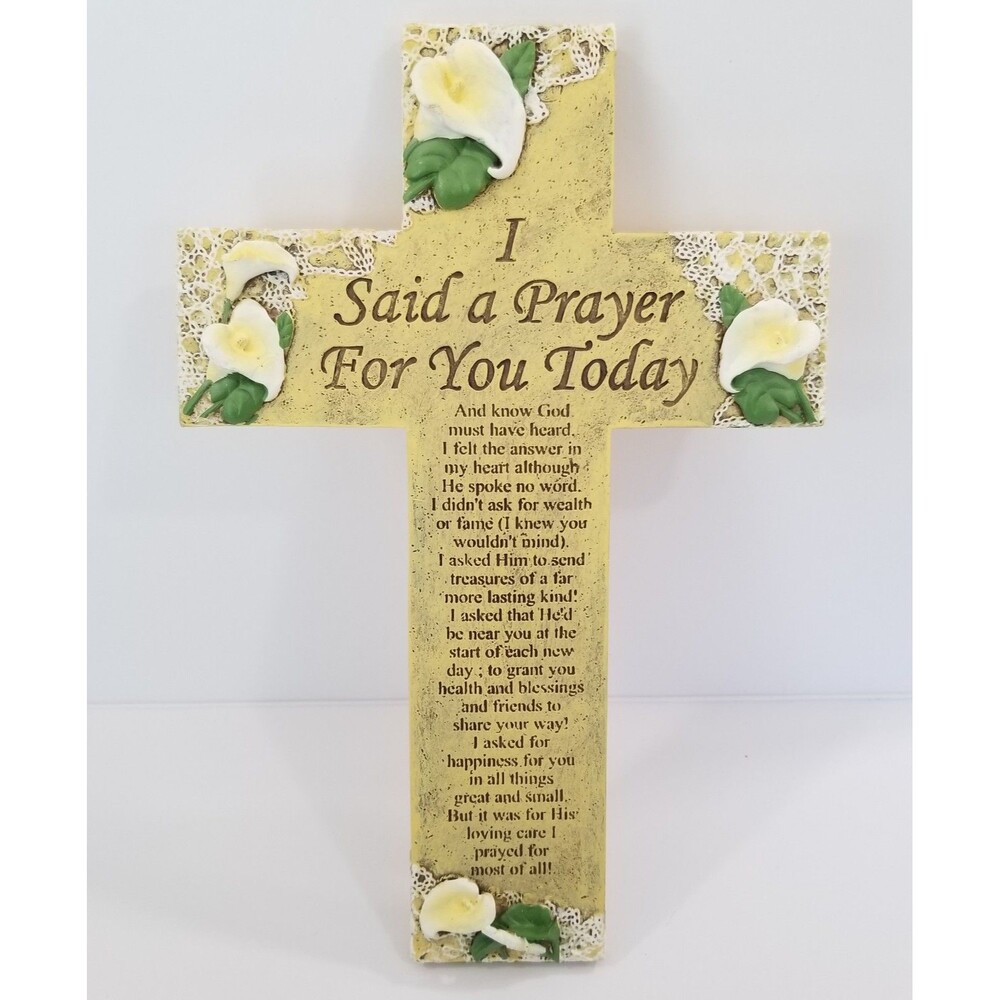 Decorative Prayer Cross wall hanging I Said a Prayer for You Today